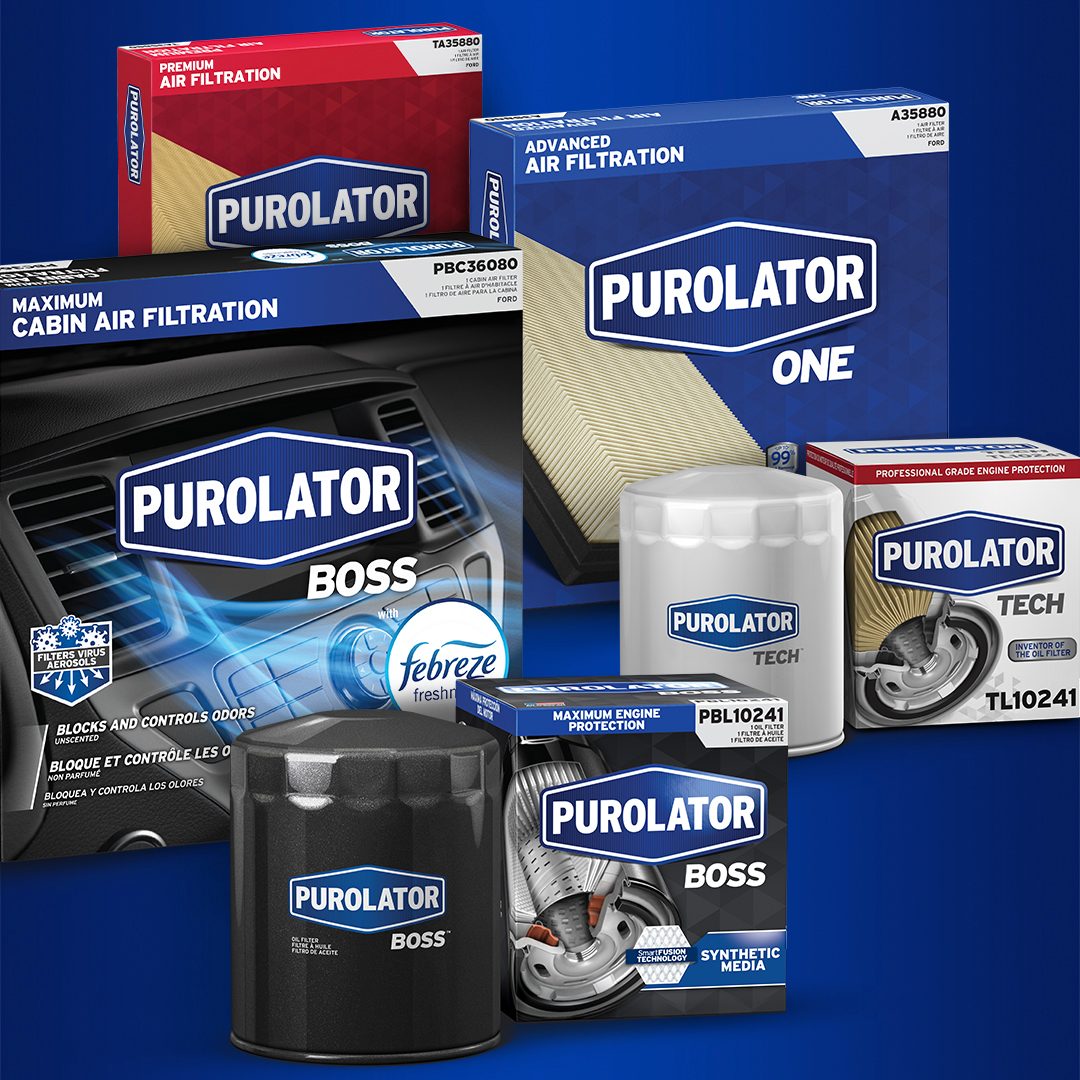 Lineup of Purolator Filters